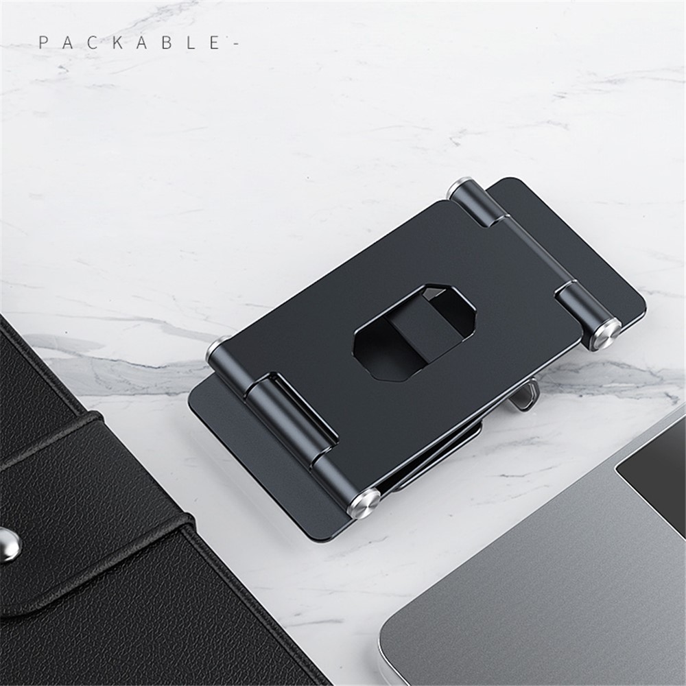 LK008 Aluminum Alloy Stand Mount for Mobile Phone Tablet within 10.5-inch - Black-13