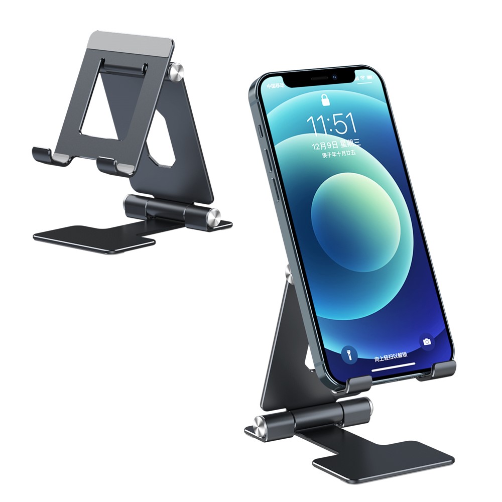 LK008 Aluminum Alloy Stand Mount for Mobile Phone Tablet within 10.5-inch - Black-4