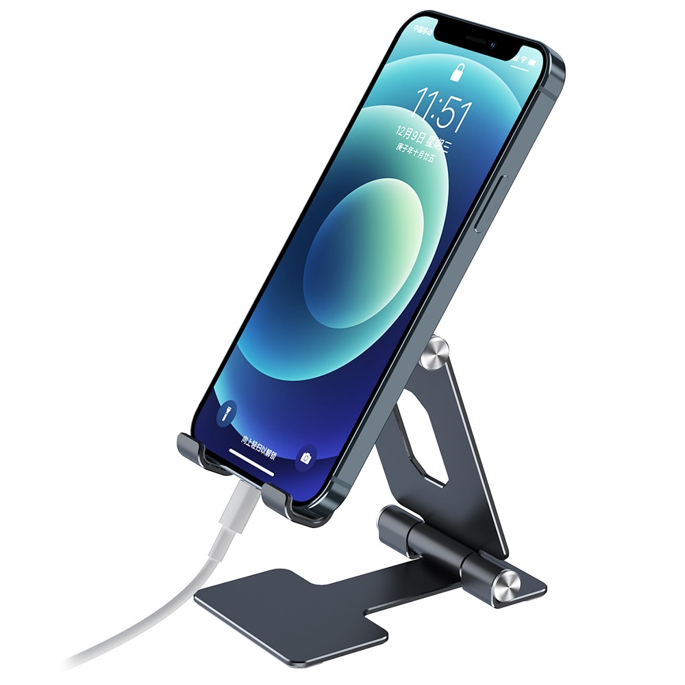 LK008 Aluminum Alloy Stand Mount for Mobile Phone Tablet within 10.5-inch - Black-5