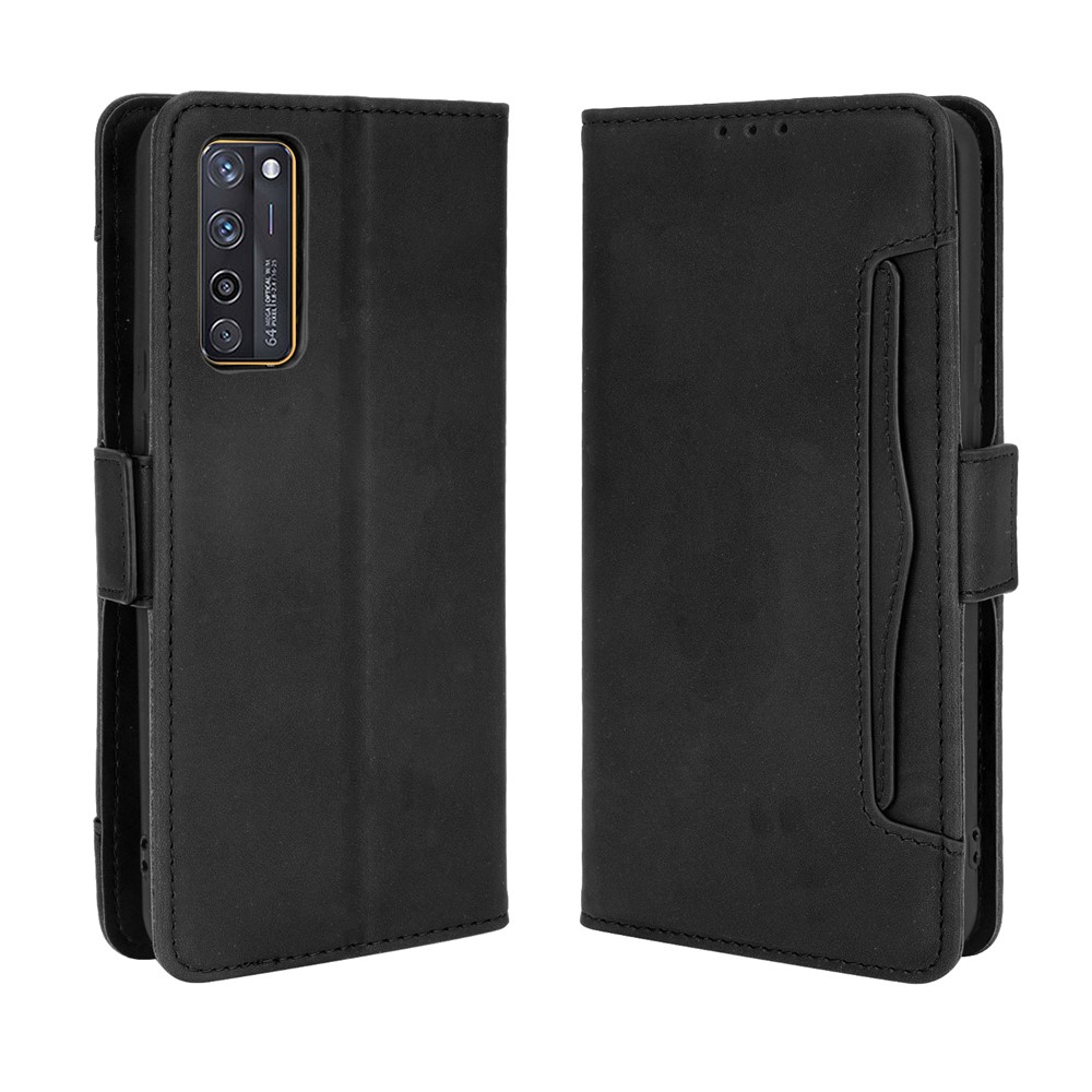 Leather Phone Wallet Design Stand Feature Protective Cover Case with Multiple Card Slots for ZTE Axon 20 5G/Axon 20 4G - Black-2