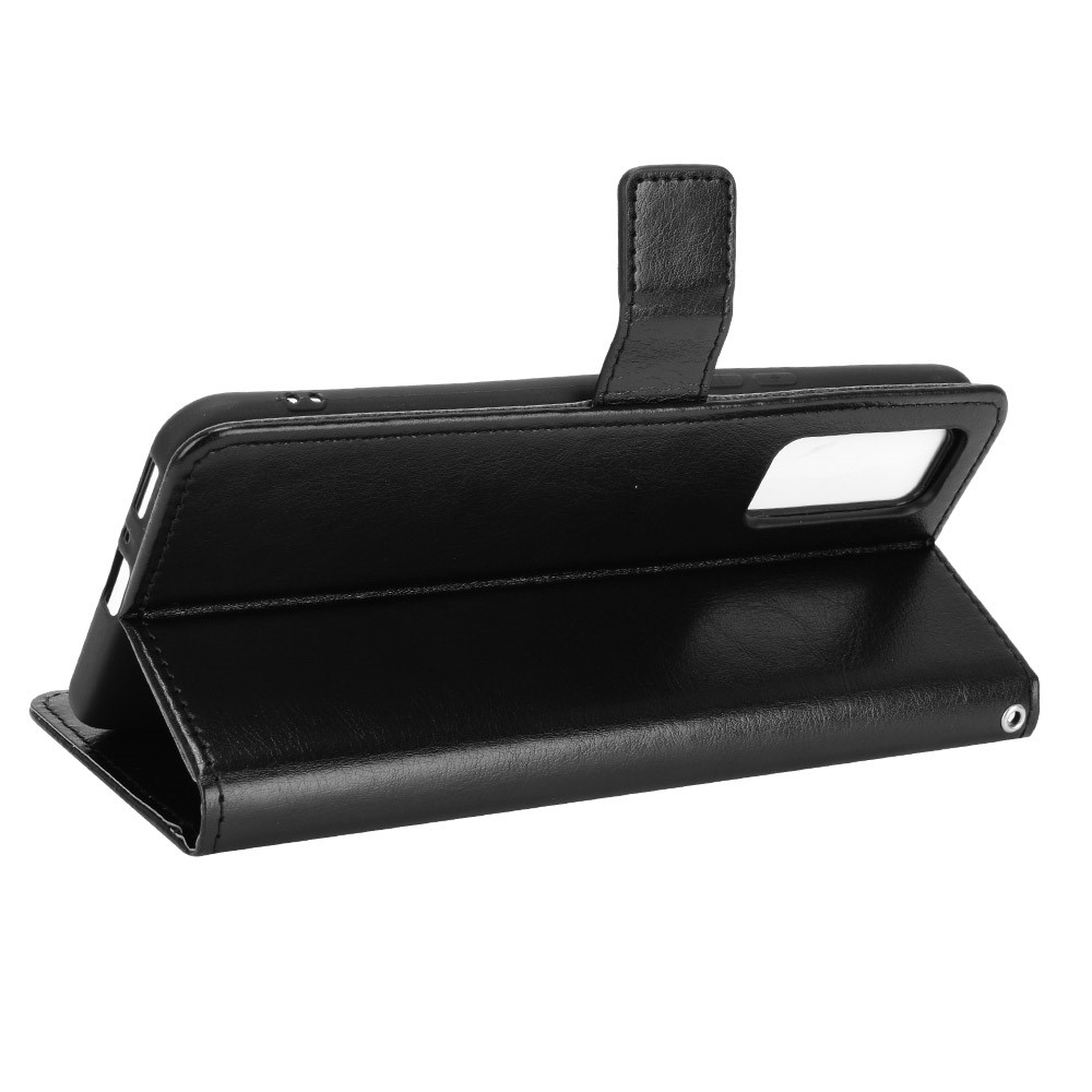 Wallet Stand Phone Cover for ZTE Axon 20 5G / ZTE Axon 20 4G Crazy Horse Texture Leather Shell - Black-5