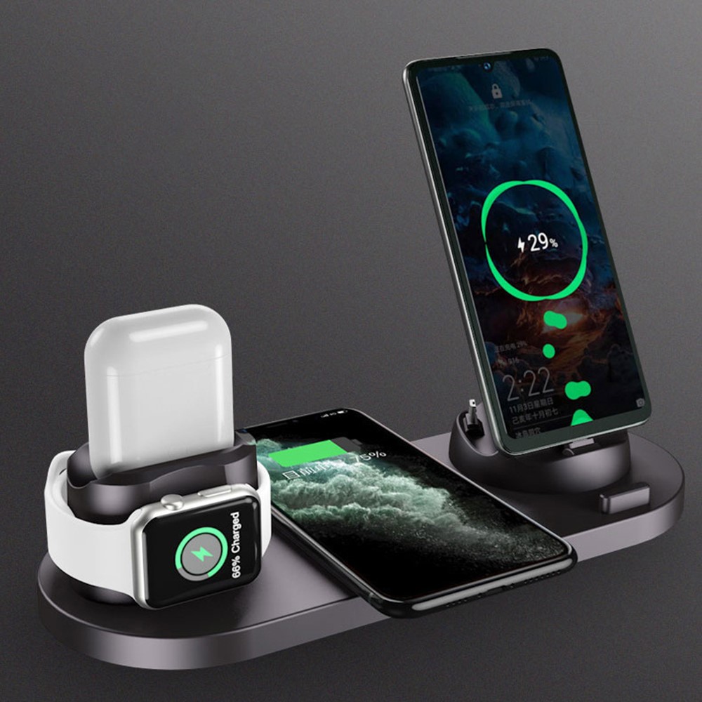 P980 3 in 1 Multi-Function Wireless Charging Mount Stand - Black-10