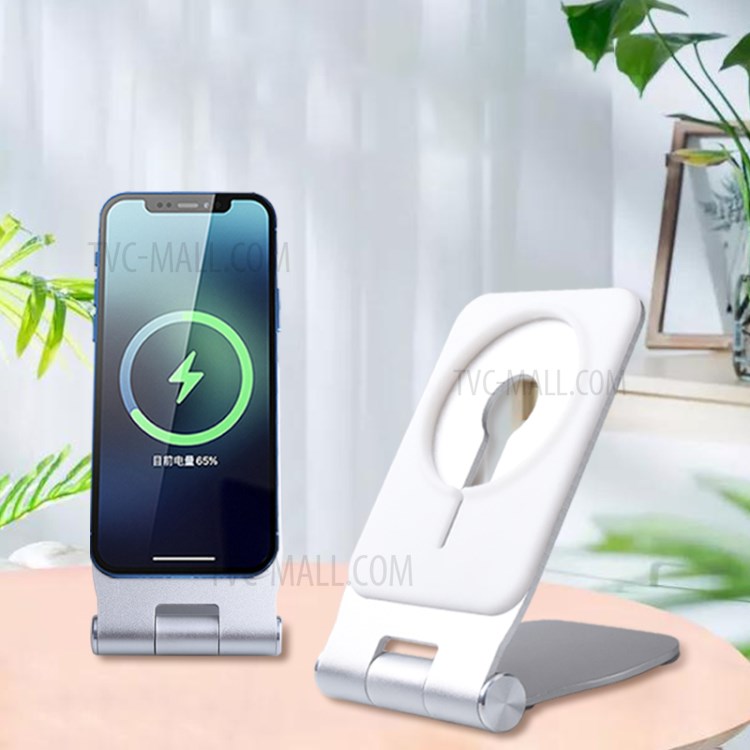 P15 Wireless Charger Holder Folding Desktop Mount for iPhone 12 Magsafe Charger, Rectangular-10