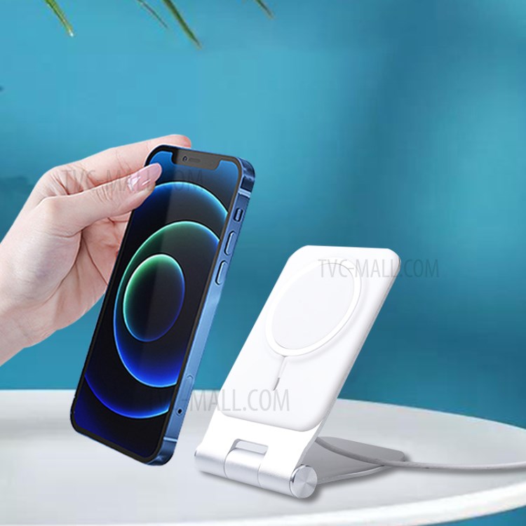 P15 Wireless Charger Holder Folding Desktop Mount for iPhone 12 Magsafe Charger, Rectangular-12