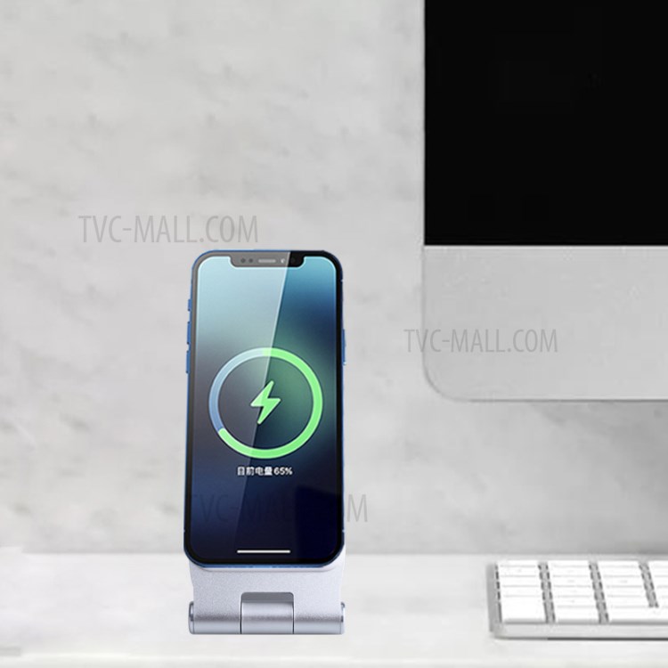 P15 Wireless Charger Holder Folding Desktop Mount for iPhone 12 Magsafe Charger, Rectangular-18