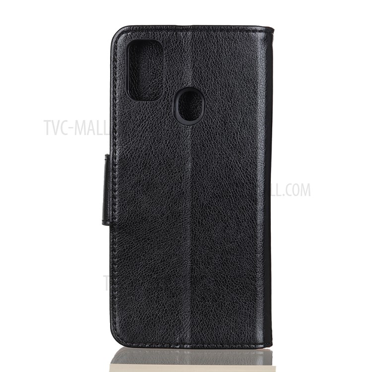Nappa Texture Split Leather Case for ZTE Blade A7s 2020 Wallet Stand Cellphone Cover - Black-3