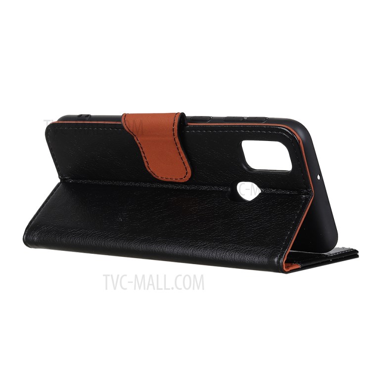 Nappa Texture Split Leather Case for ZTE Blade A7s 2020 Wallet Stand Cellphone Cover - Black-4