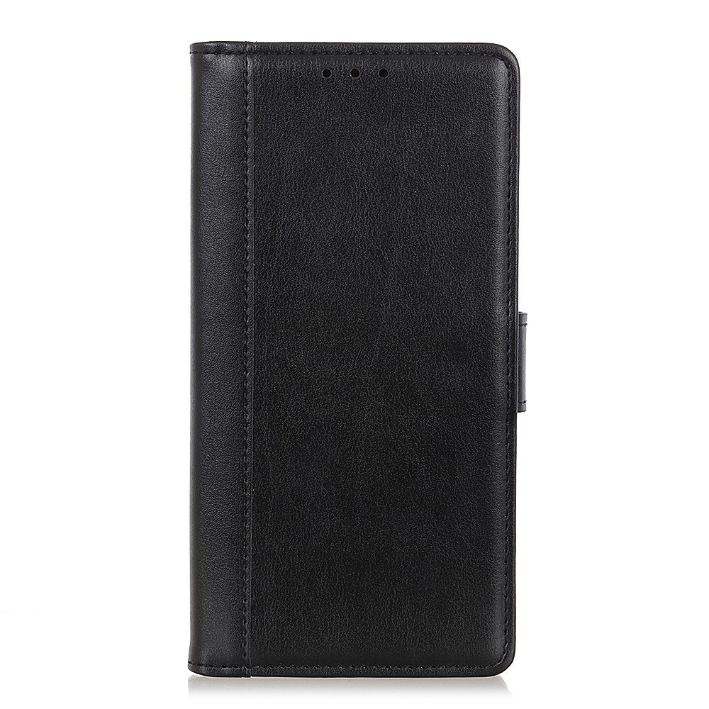 Leather Wallet Phone Stand Cover Case for ZTE Blade A7s 2020 - Black-2