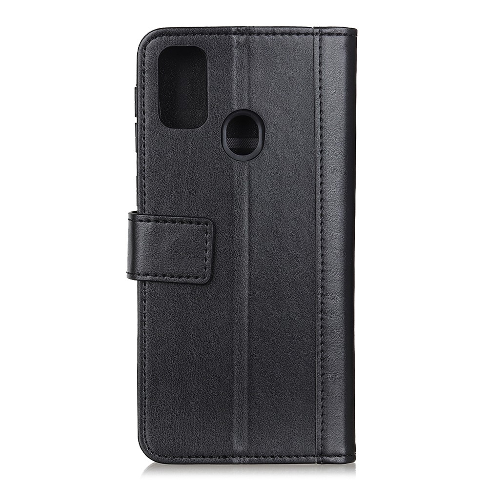Leather Wallet Phone Stand Cover Case for ZTE Blade A7s 2020 - Black-3