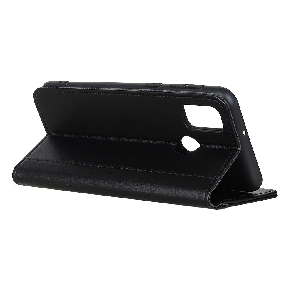 Leather Wallet Phone Stand Cover Case for ZTE Blade A7s 2020 - Black-4