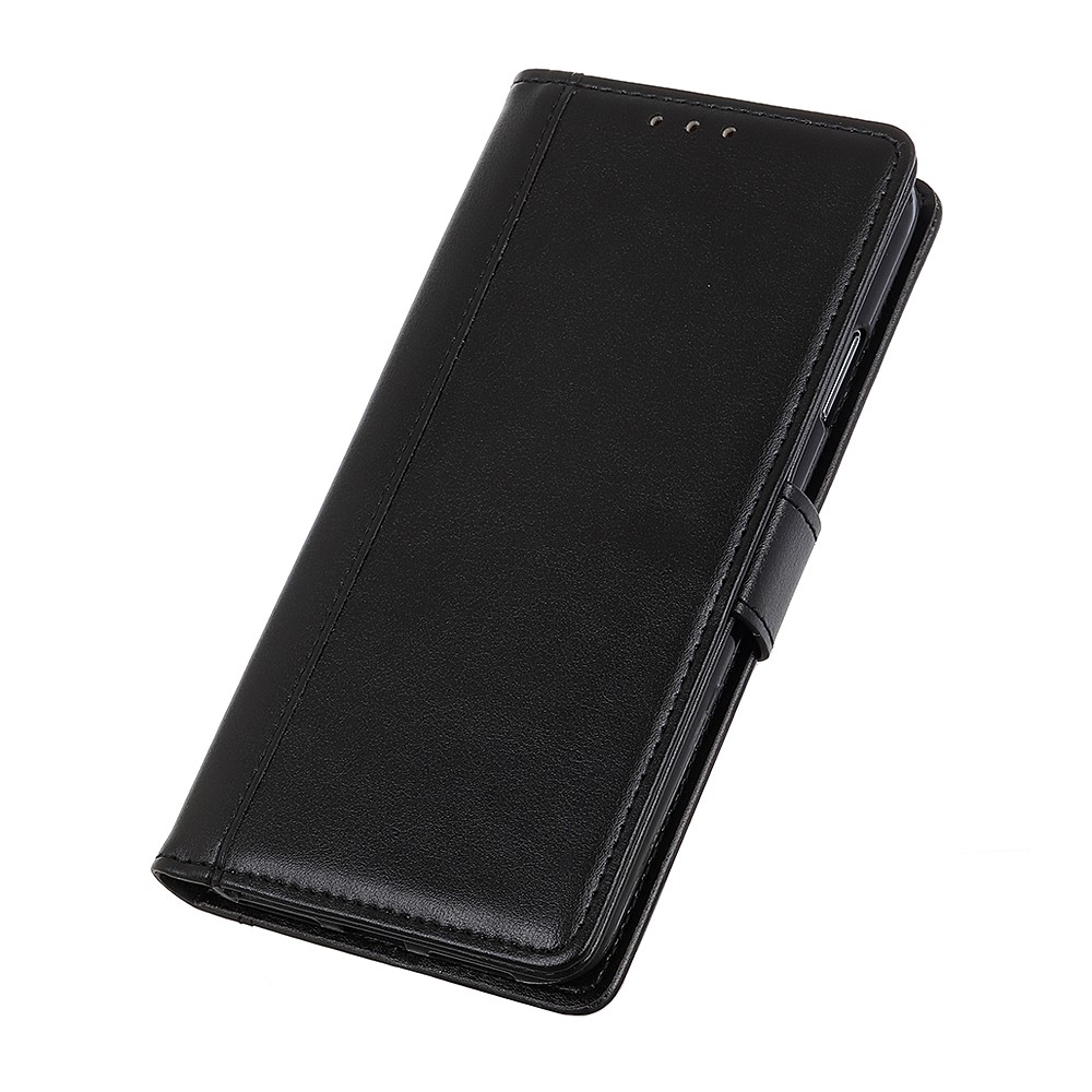 Leather Wallet Phone Stand Cover Case for ZTE Blade A7s 2020 - Black-9