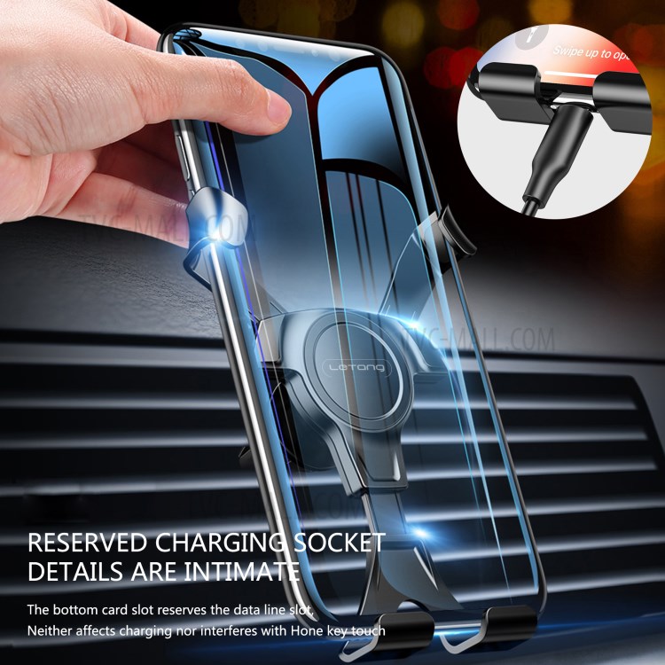 LETANG LT-CJ-08 Universal 360° Rotary Gravity Linkage Triangle Car Air Outlet Phone Holder Bracket-6