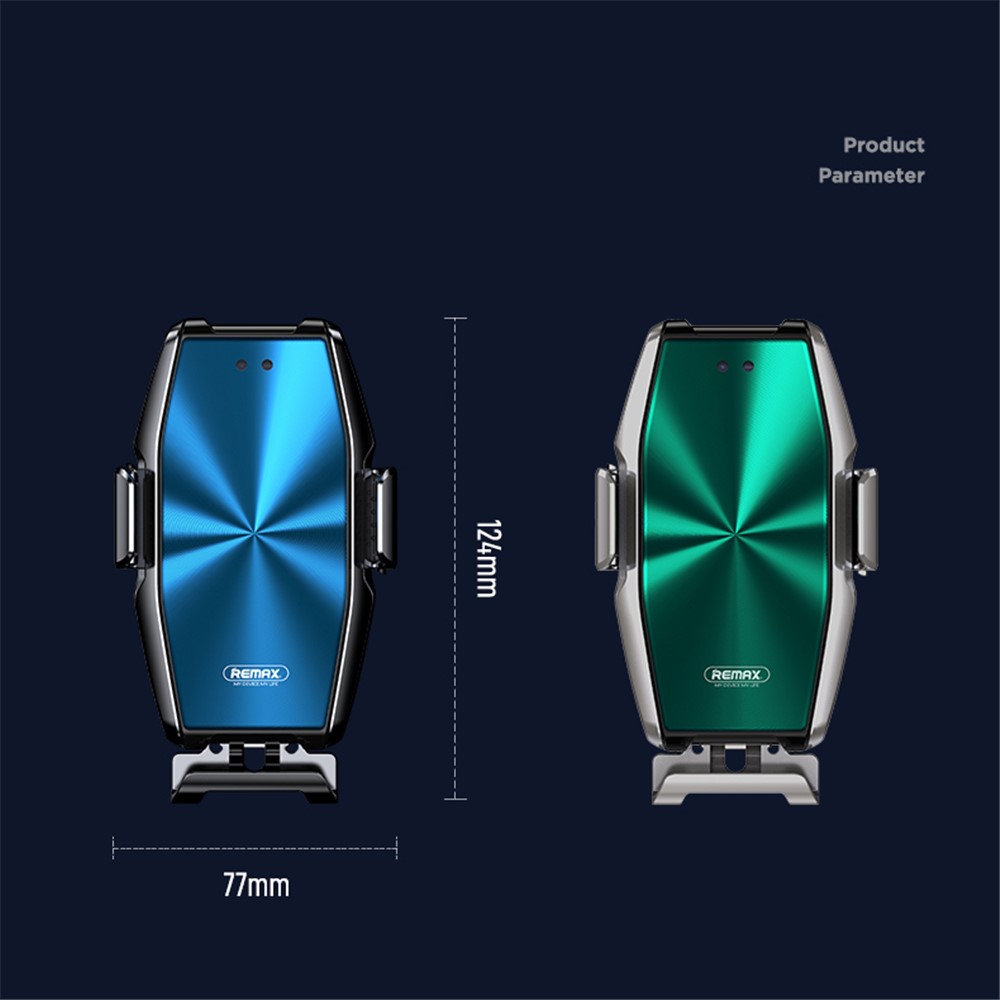 REMAX C49 10W Fast Charging Car Wireless Charger Air Vent Phone Holder Bracket - Blue-7