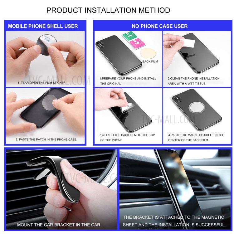 LETANG LT-CJ-05 Universal Magnetic Car Air Outlet Mobile Phone Holder Bracket-9