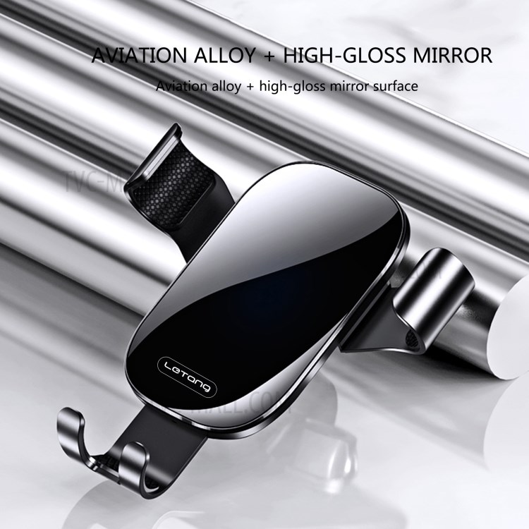 LETANG LT-CJ-07 Universal 360° Rotary Mirror Surface Gravity Triangle Car Air Outlet Phone Holder Bracket-6