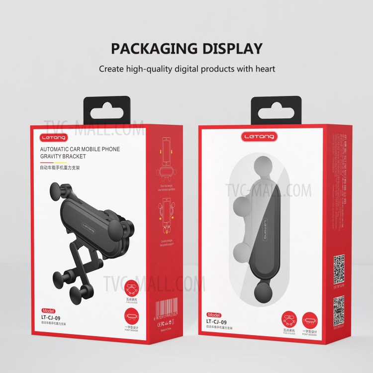 LETANG LT-CJ-09 Universal Rotary Gravity Linkage Car Air Outlet Phone Holder Bracket-10