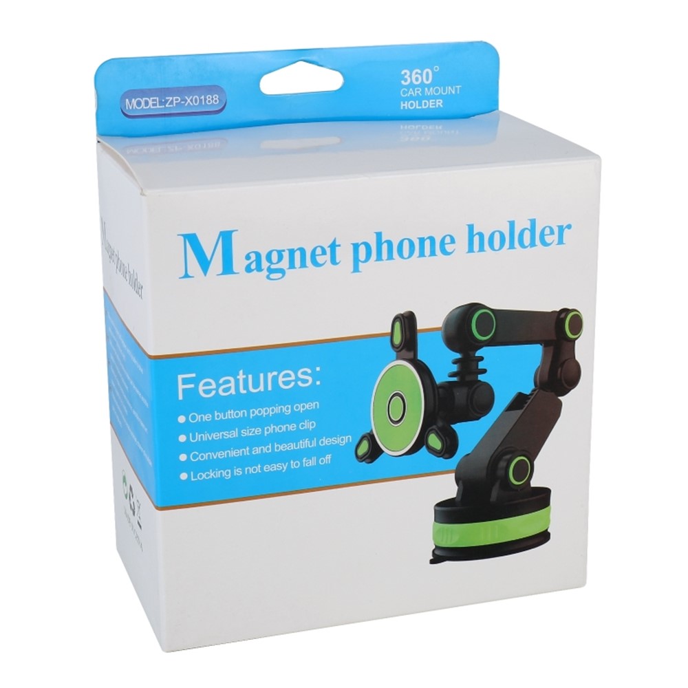 Adjustable Car GPS Windshield Dashboard Magnetic Sucker Mobile Phone Mount Holder Bracket for 4-6 inch Phone - Green-11