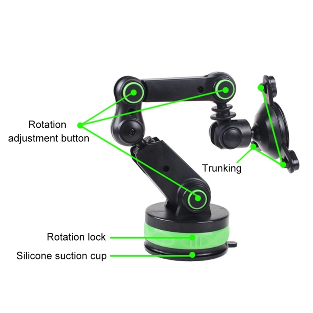 Adjustable Car GPS Windshield Dashboard Magnetic Sucker Mobile Phone Mount Holder Bracket for 4-6 inch Phone - Green-3