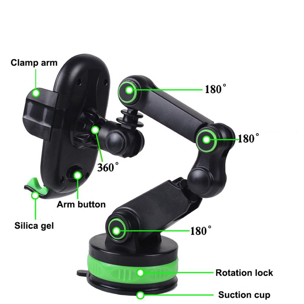 Tablero De Tablero De Instrumentos Del Coche De La Ventosa Del Tablero De La Visión Del Parabrisas Del Soporte De La Rotación De 360 grados-8