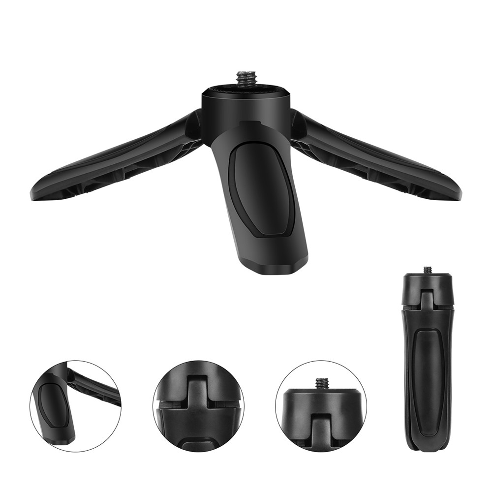 1/4 inch Mini Desktop Tripod Phone Holder Stand with Clip for DJI OSMO Mobile 2 Feiyu Vimbal 2 Action Camera-2