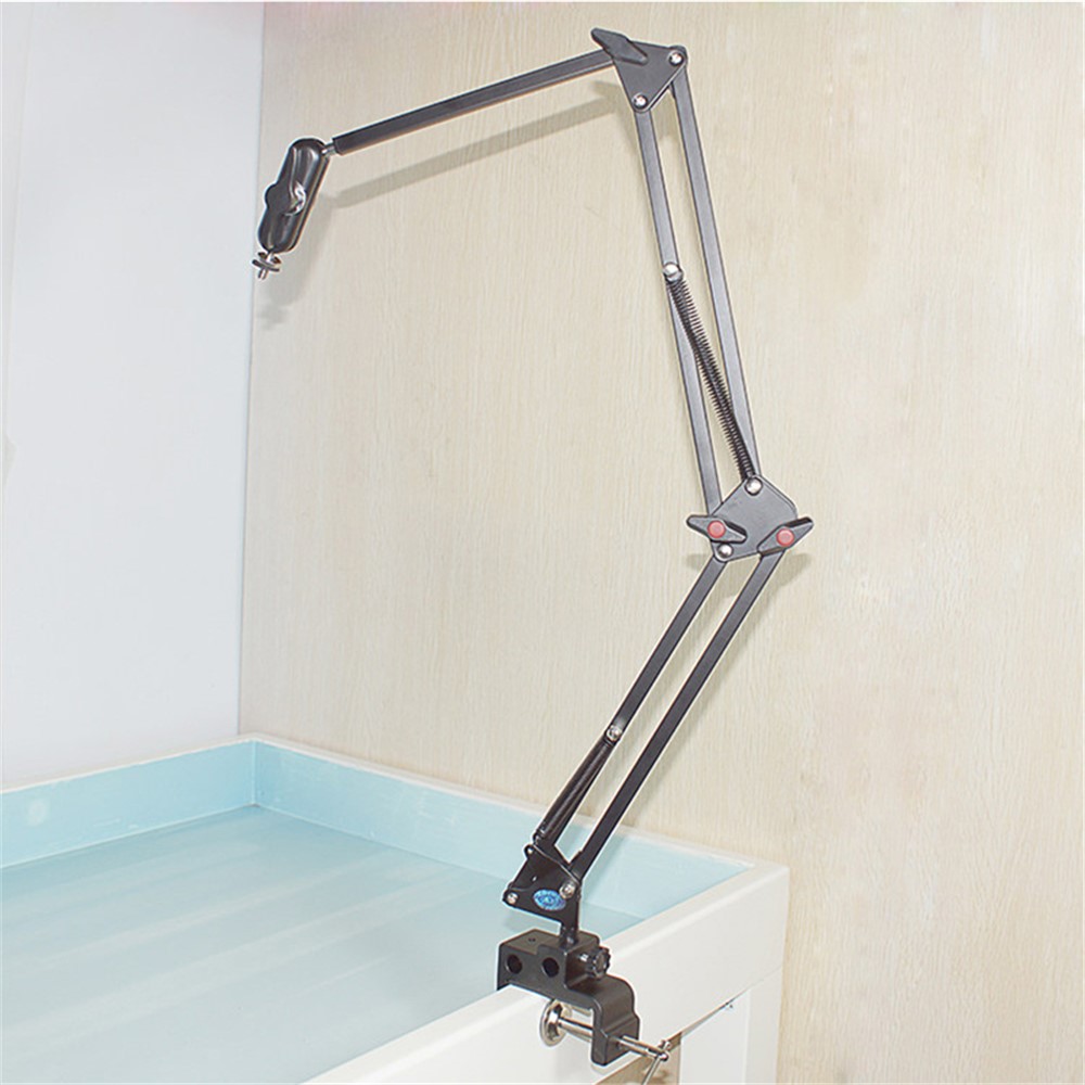 Flexible Jaw Long Arm Swivel Clamp Clip Mount Holder Stand Camera Desktop Bracket for 208B Camera-7
