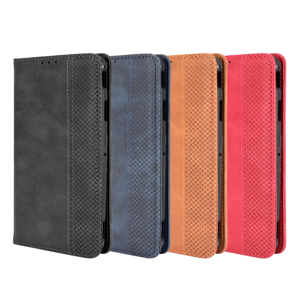 Magnetic Closure Vintage Style Phone Case Wallet Stand Leather Cover for ZTE nubia Red Magic 6 Pro / ZTE nubia Red Magic 6 - Black-9