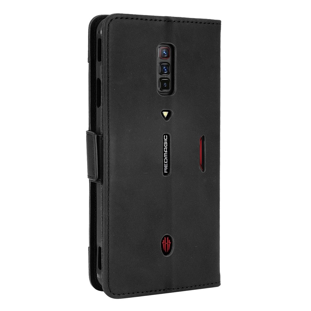 Leather Wallet Protective Case with Multiple Card Slots for ZTE nubia Red Magic 6 Pro / ZTE nubia Red Magic 6 - Black-3
