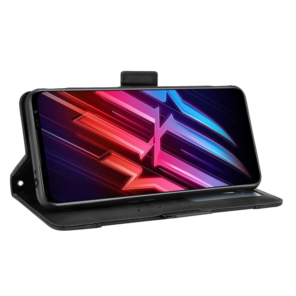 Leather Wallet Protective Case with Multiple Card Slots for ZTE nubia Red Magic 6 Pro / ZTE nubia Red Magic 6 - Black-4