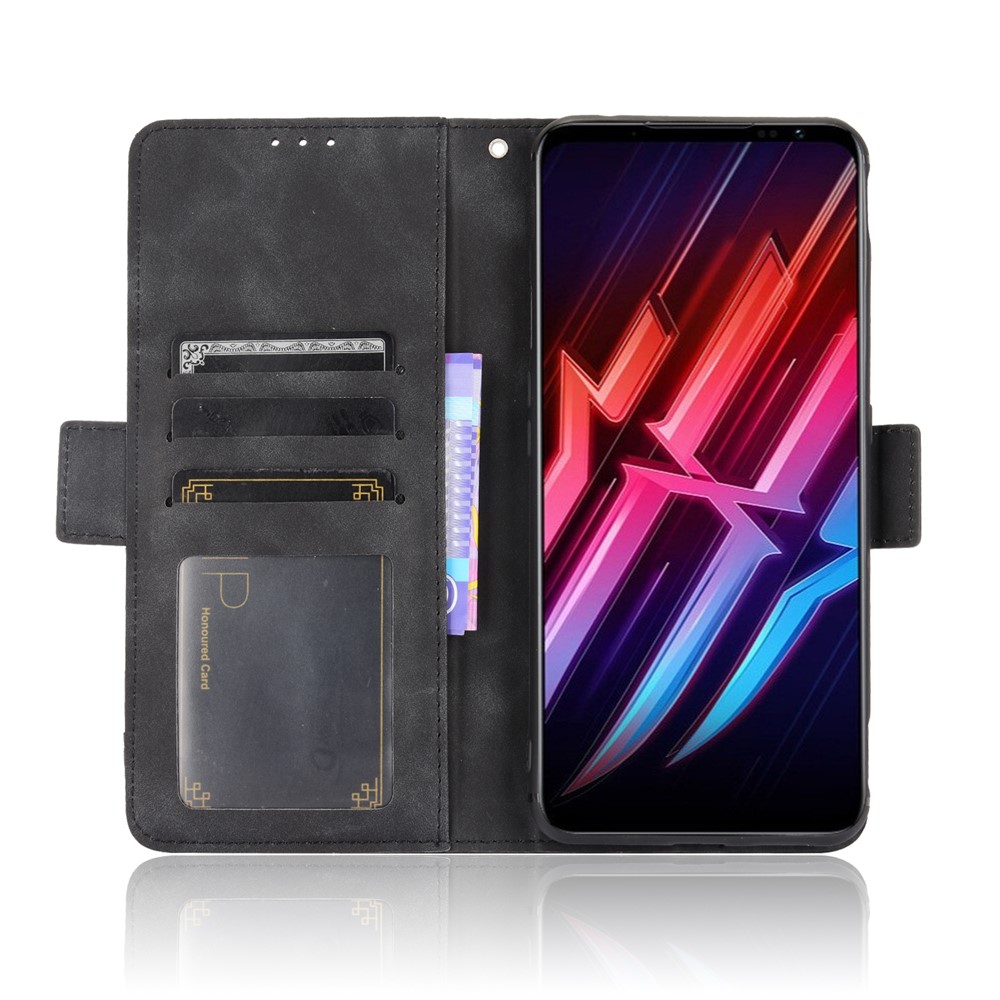 Leather Wallet Protective Case with Multiple Card Slots for ZTE nubia Red Magic 6 Pro / ZTE nubia Red Magic 6 - Black-5