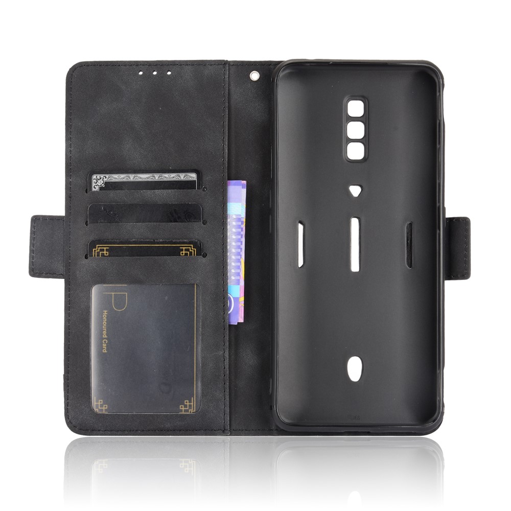 Leather Wallet Protective Case with Multiple Card Slots for ZTE nubia Red Magic 6 Pro / ZTE nubia Red Magic 6 - Black-6