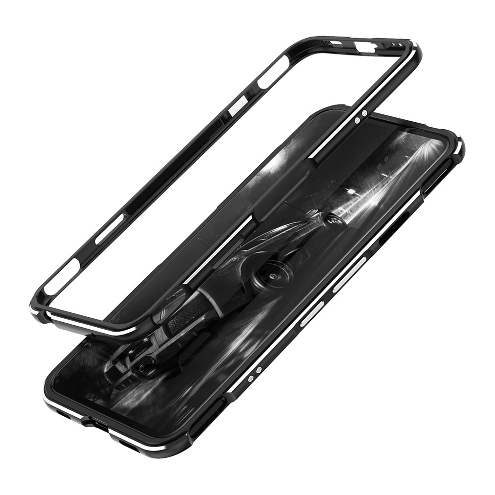 Metal Frame Protective Phone Frame Case Cover for ZTE Nubia Red Magic 6 - Black/Silver-1