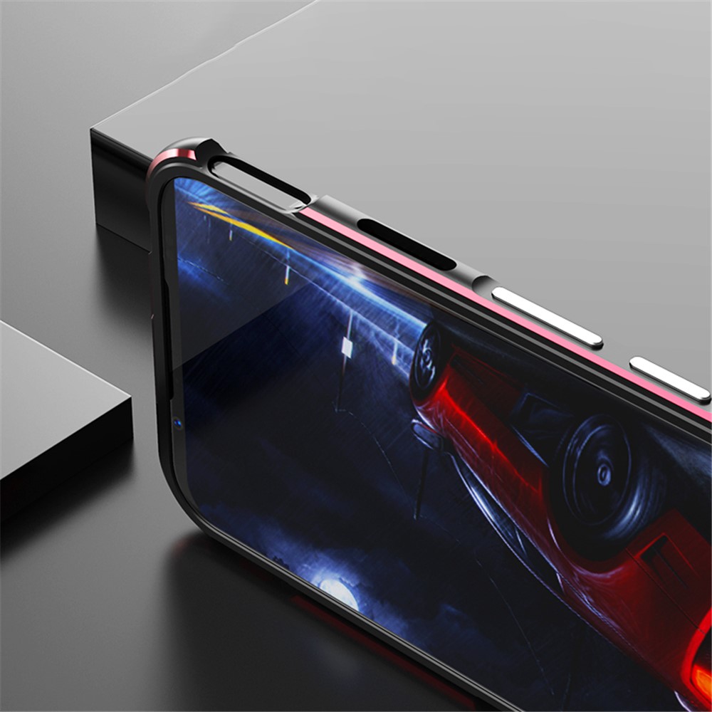 Metal Frame Protective Phone Frame Case Cover for ZTE Nubia Red Magic 6 - Black/Silver-6