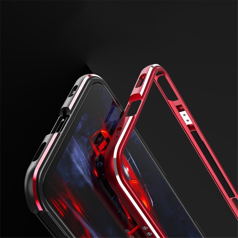 Metal Frame Protective Phone Frame Case Cover for ZTE Nubia Red Magic 6 - Black/Silver-7