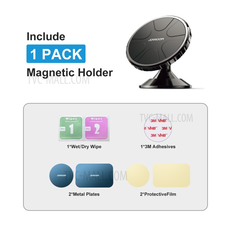 JOYROOM JR-ZS260 Magnetic Car Phone Holder Magnet Mount Stand GPS Support for iPhone Xiaomi - Black-7