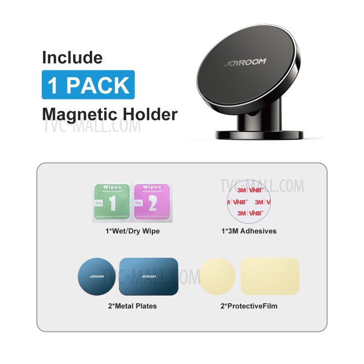JOYROOM JR-ZS261 360 Degree Rotary Magnetic Car Phone Holder GPS Stand Air Vent Magnet Mount for iPhone - Black-6