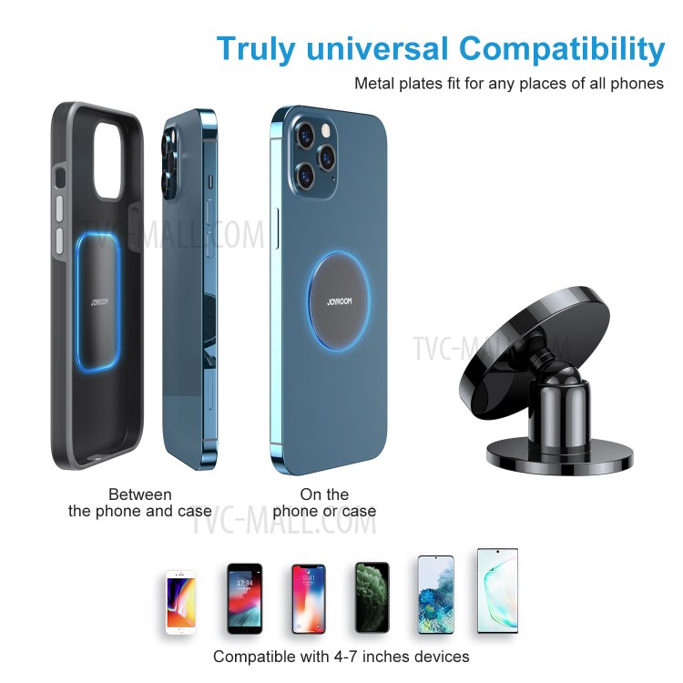 JOYROOM JR-ZS261 360 Degree Rotary Magnetic Car Phone Holder GPS Stand Air Vent Magnet Mount for iPhone - Black-7