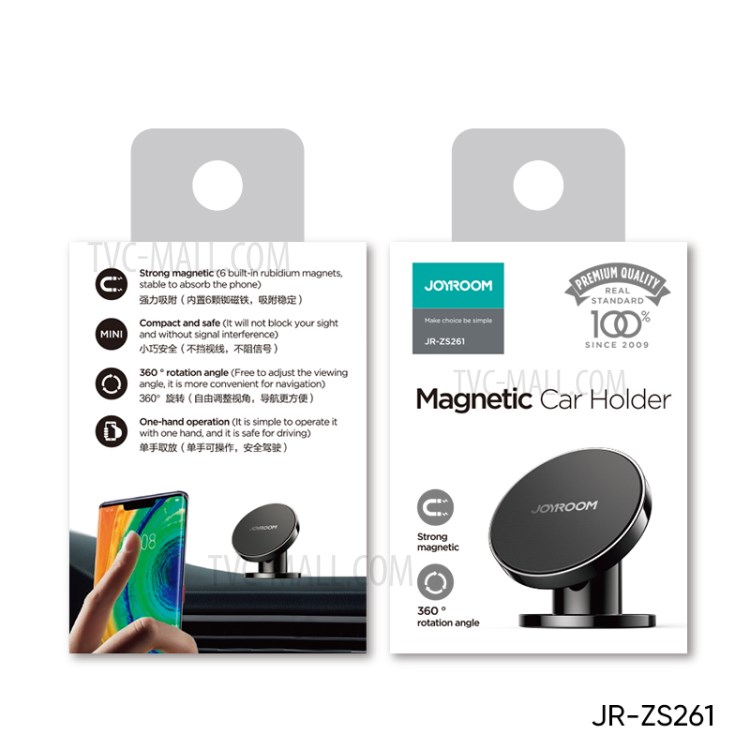 JOYROOM JR-ZS261 360 Degree Rotary Magnetic Car Phone Holder GPS Stand Air Vent Magnet Mount for iPhone - Black-8