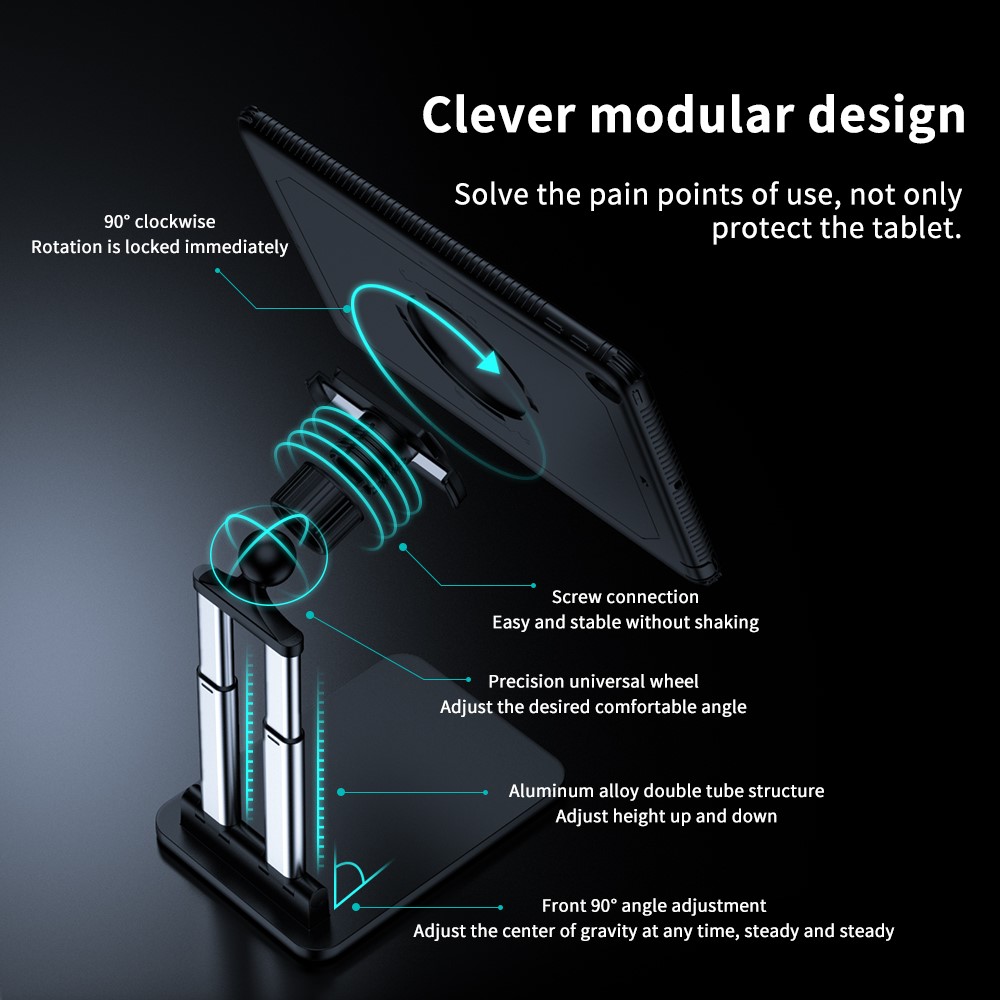 CCK1 Separable Bracket Tablet Protective Case with Telescopic Height for 9.7inch Tablet-3
