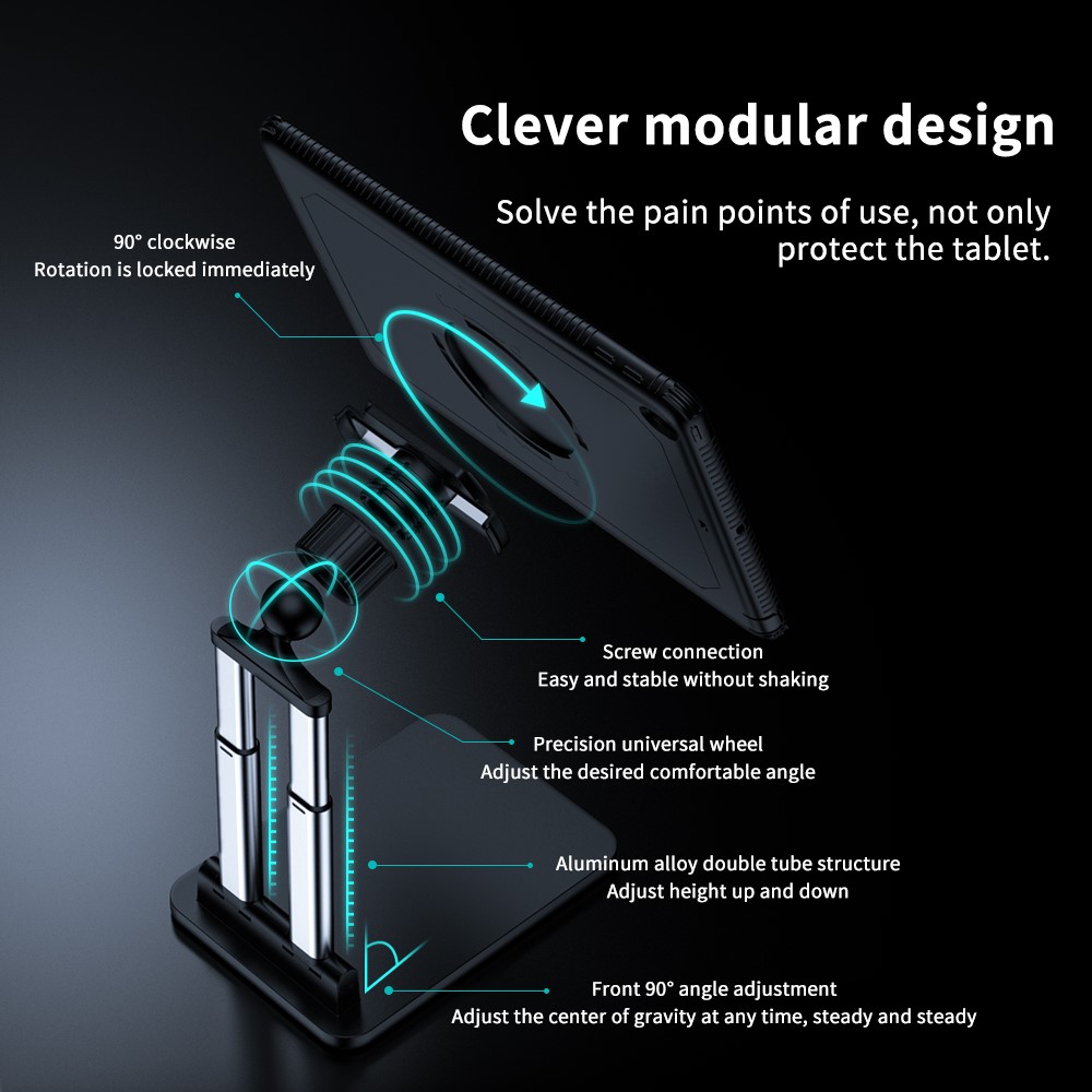 CCK1 Разделимый Кронштейн Защитный Чехол С Телескопической Высотой Для IPad 5/6 / 9.7inch Tablet
