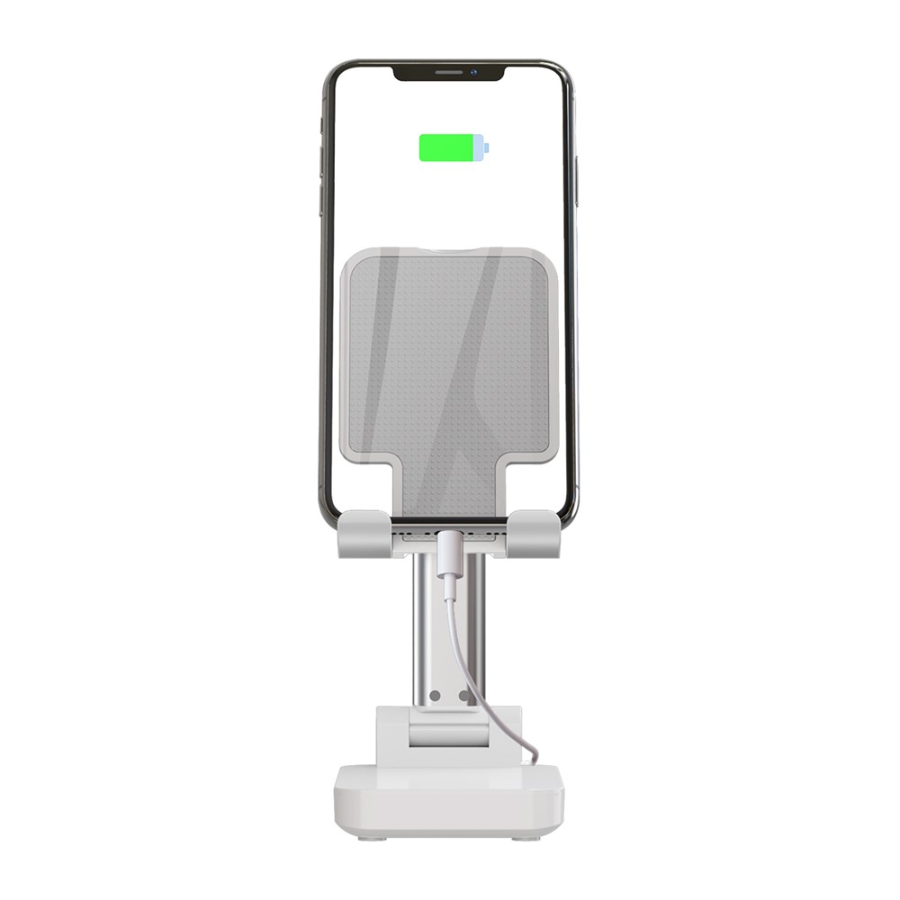 CCT2 Retractable Tablet Charging Power Bank Cell Phone Holder Stand Desktop Bracket - White-2