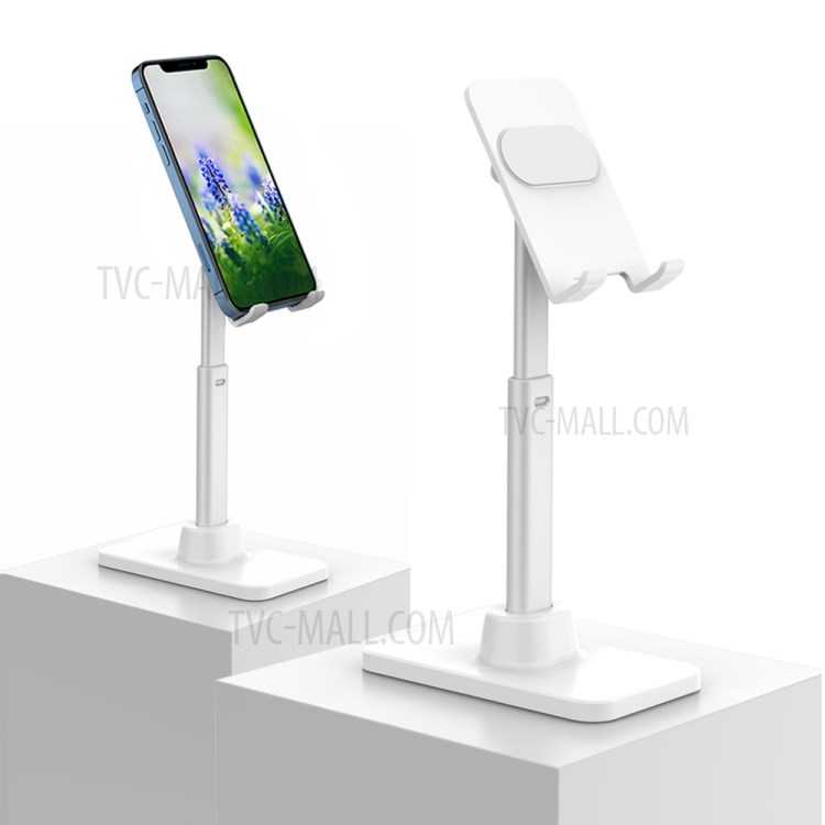 Q3 Adjustable Desktop Cell Phone Holder for iPhone iPad Samsung Tablet Desk Mount Phone Stand Support - White-1