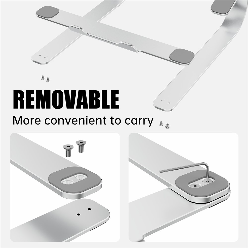 R-JUST BJ06 Aluminum Alloy Laptop Stand Holder Notebook Support Non-slip Cooling Bracket-8