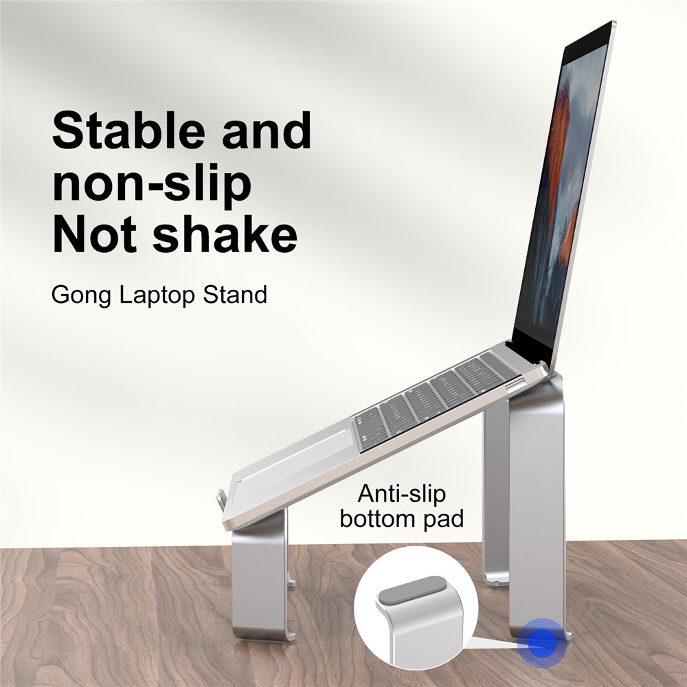 R-JUST Aluminum Alloy Notebook Bracket Raise Computer Desktop Laptop Heat Dissipation Anti-Skid Stand-4