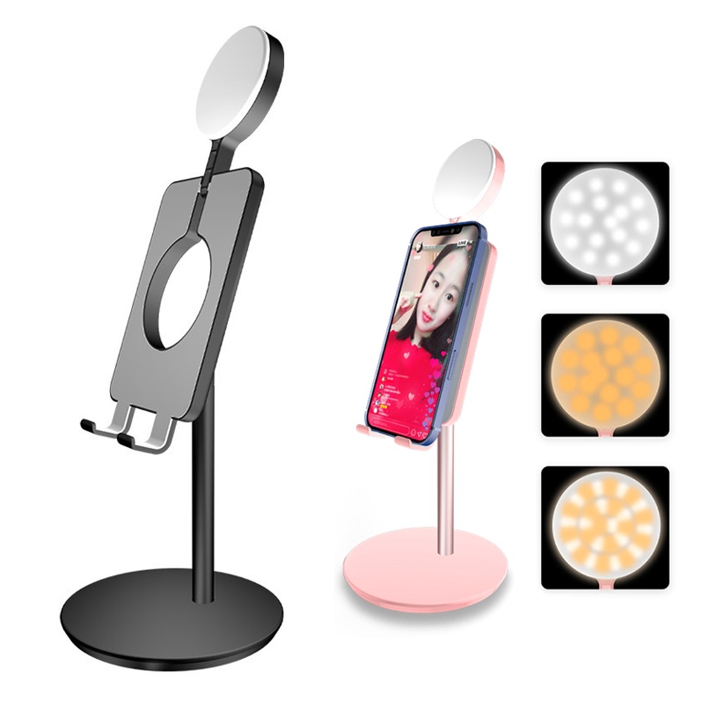 Wholesale M2 Adjustable Desk Phone Holder Stand with Folding Fill Light