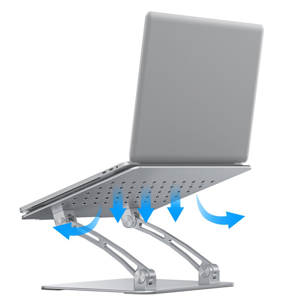 WIWU S700 Aluminum Alloy Adjustable Laptop Stand Folding Laptop Computer Bracket Cooling Non-slip Holder-3