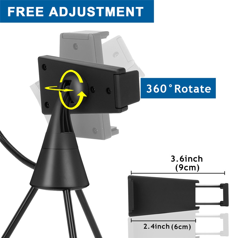 NS-08 LED Ring Light with Tripod Phone Clip Dimmable Selfie Fill Lamp Beauty Photography Light for Live Stream-3