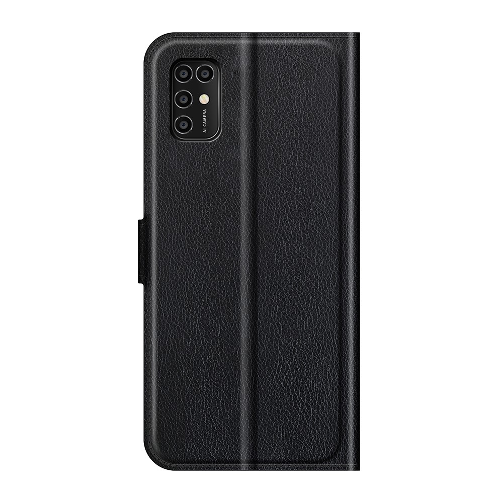 Litchi Texture Leather Wallet Phone Case Folio Flip Cover with Stand for ZTE Blade V2020 Smart - Black-3