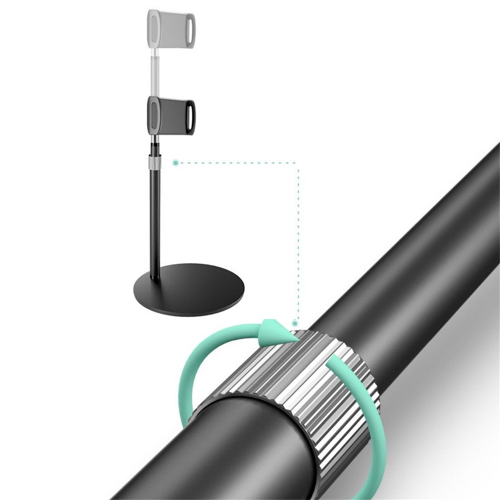 360° Rotation Lazy Mobile Phone Tablet Stand Adjustable Height Desktop Holder Bracket for iPad Pro 12.9-inch iPhone-3