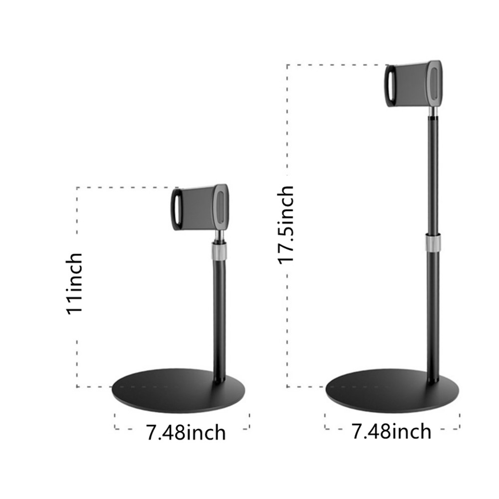 360° Rotation Lazy Mobile Phone Tablet Stand Adjustable Height Desktop Holder Bracket for iPad Pro 12.9-inch iPhone-8