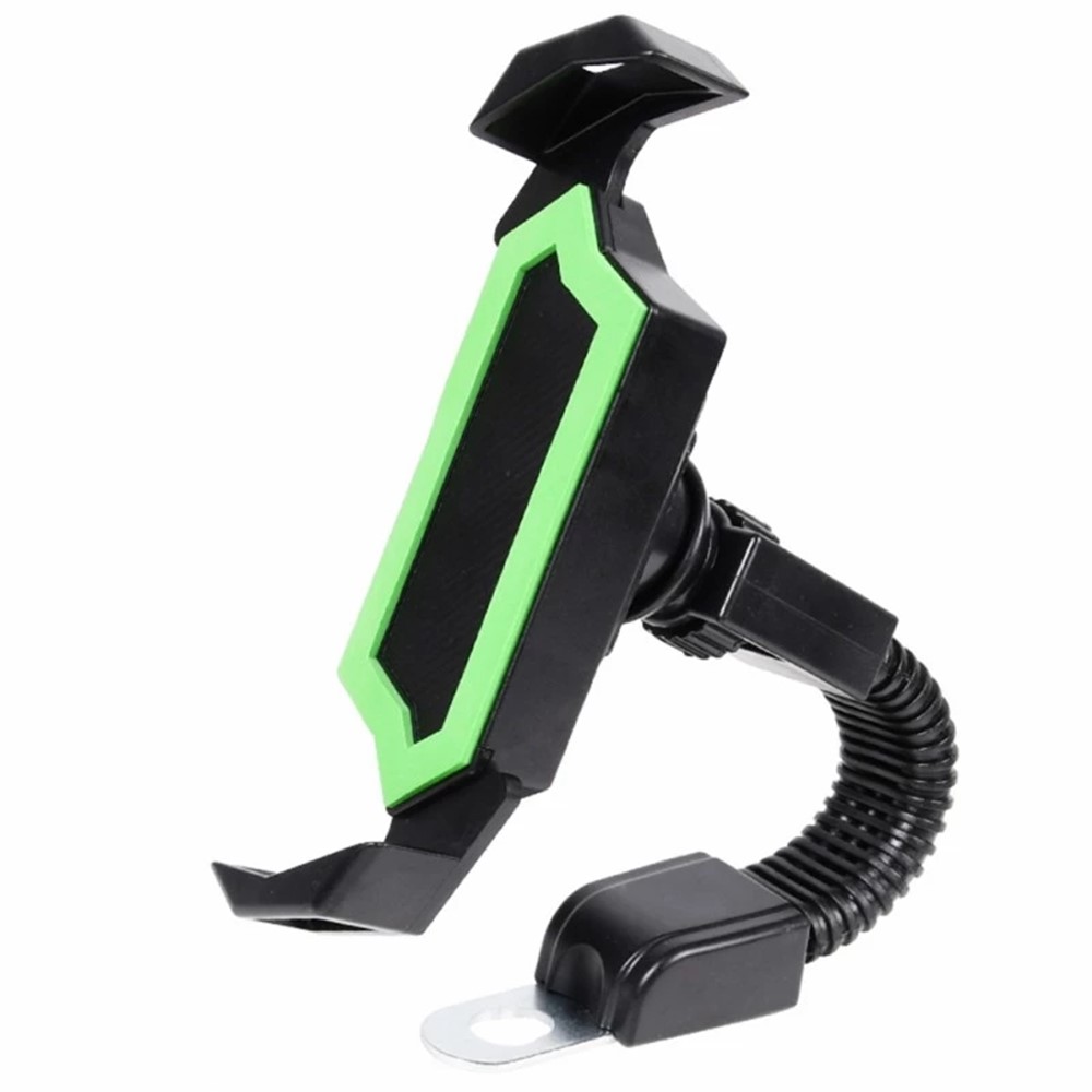 Motorcycle E-Bike Mobile Phone Holder Rearview Mirror Mount Phone Stand Bracket - Green-1